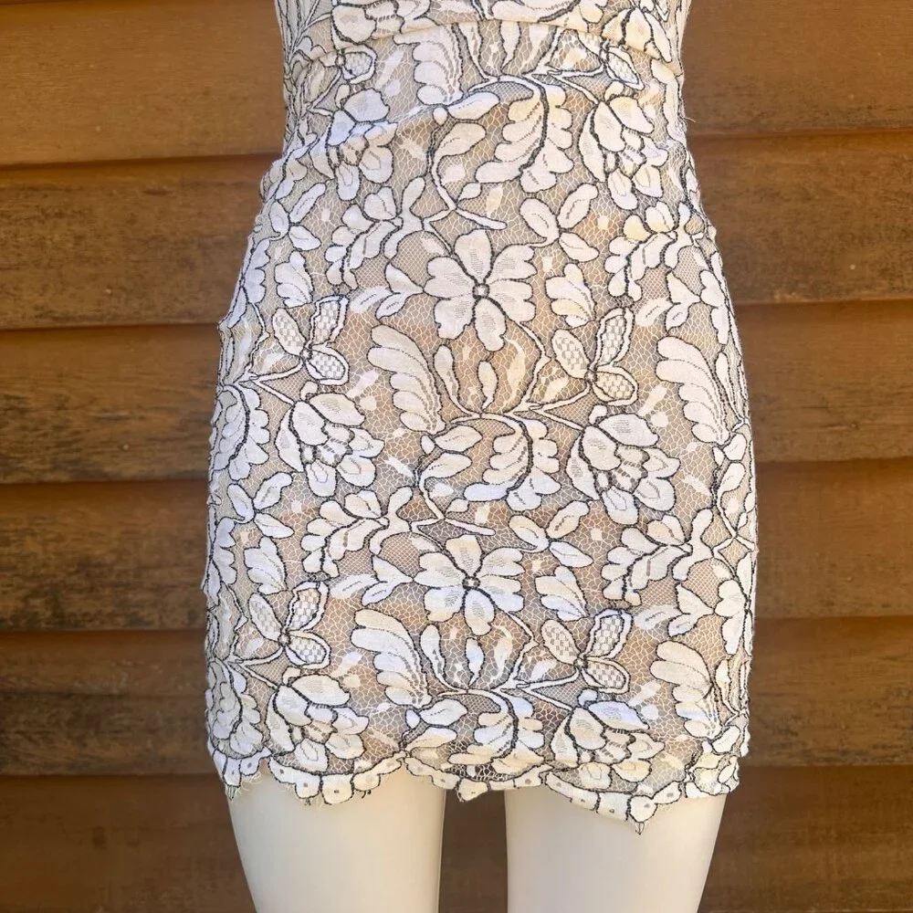Lulus White Lace Floral Embroidered Mini Dress With Adjustable Spaghetti Straps - Picture 5 of 9